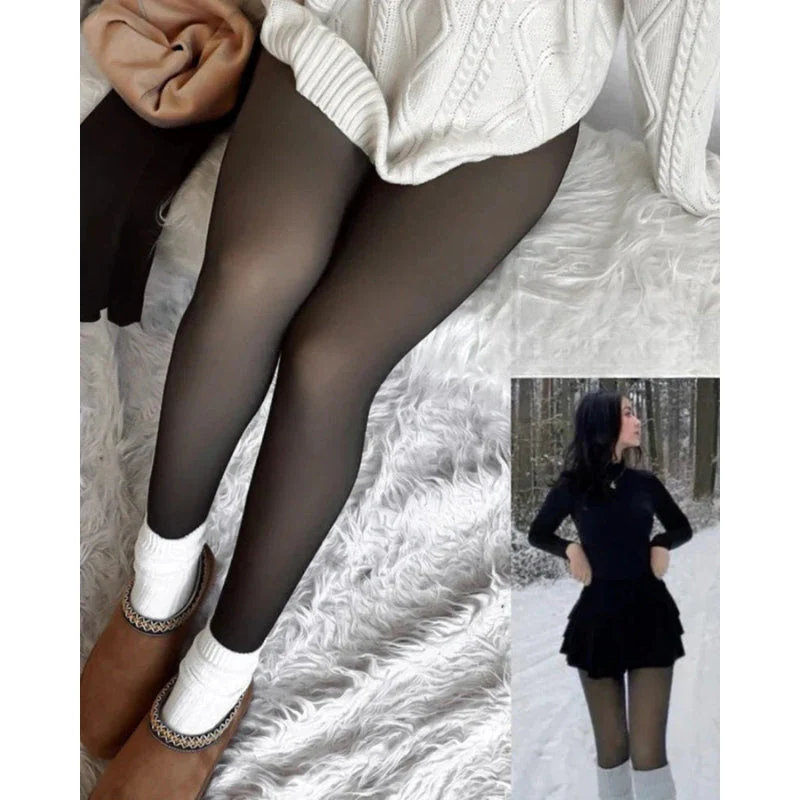 Valesia – Fleecegefütterte Durchscheinende Strumpfhose - Image 7