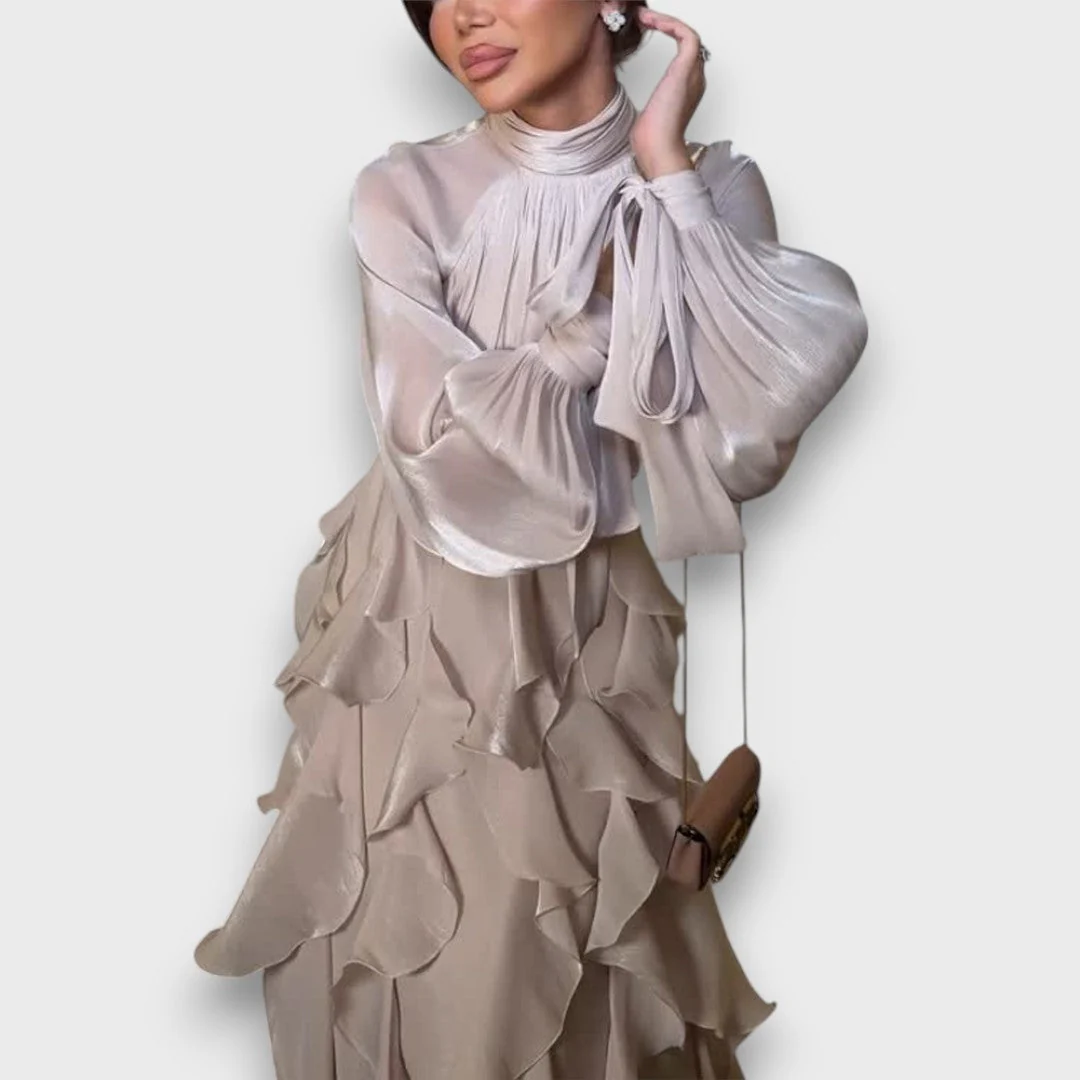 Valette – Fliessendes Maxikleid mit Volantdrama - Image 5