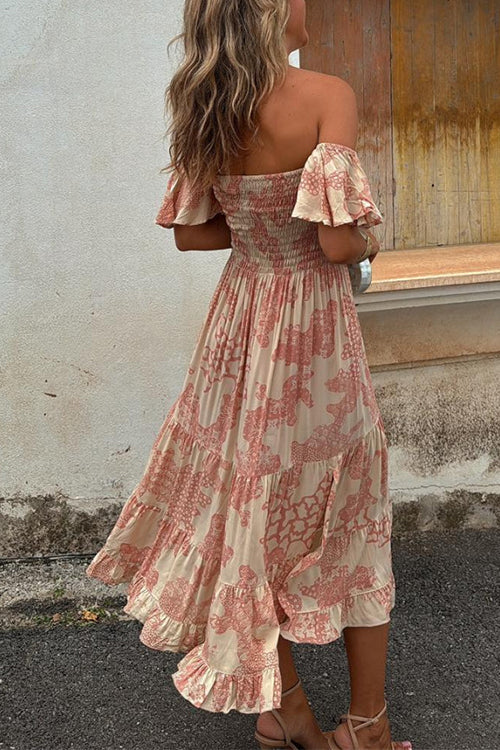 Vee™ | Off-Shoulder Smocked Midi Dress - Image 3