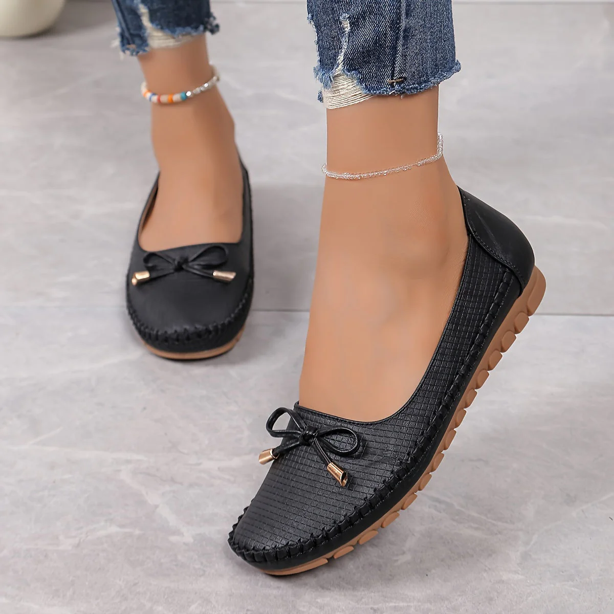 Velurette™ – Elegante Damen Loafer mit Schleifen-Design - Image 3