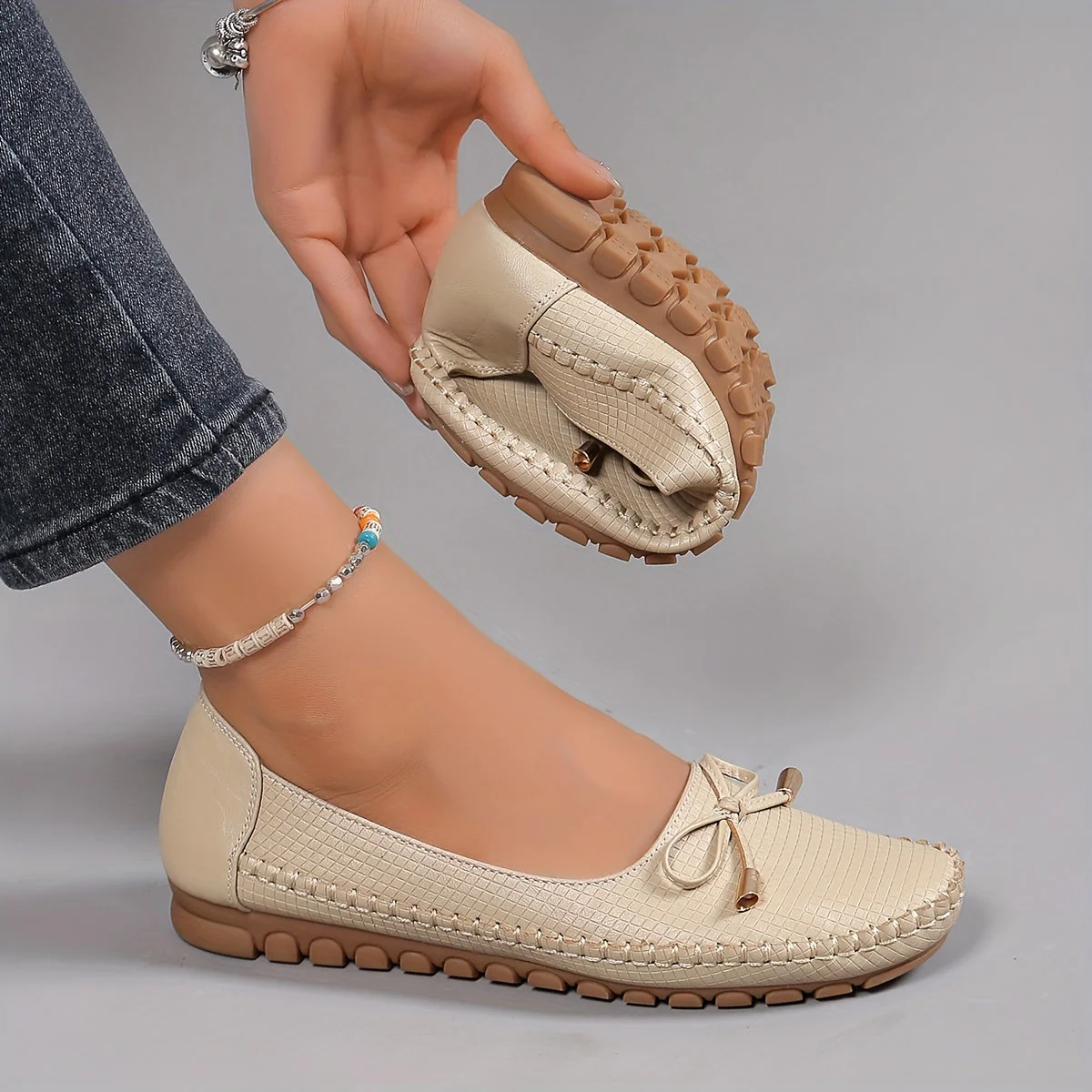 Velurette™ – Elegante Damen Loafer mit Schleifen-Design - Image 4