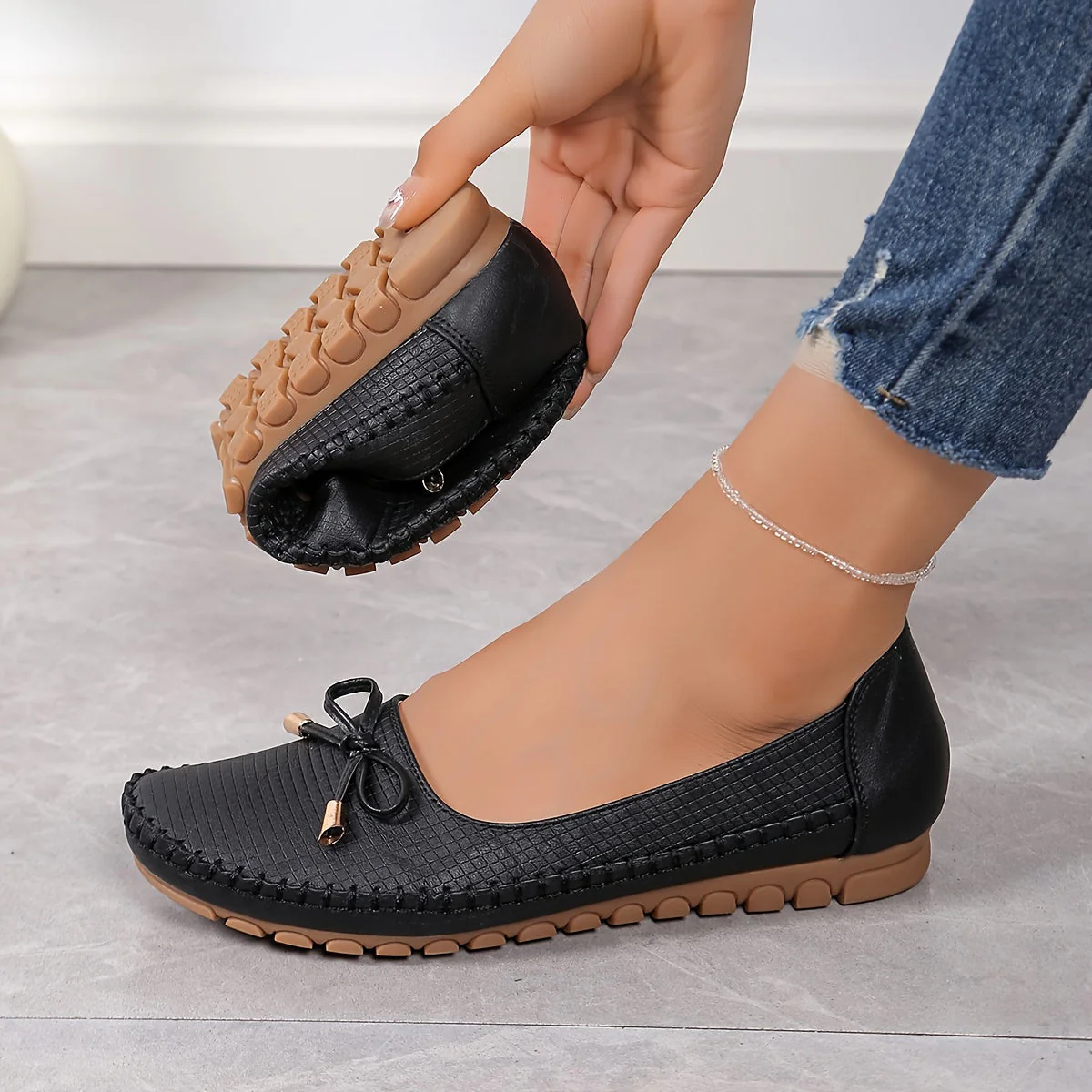 Velurette™ – Elegante Damen Loafer mit Schleifen-Design - Image 8