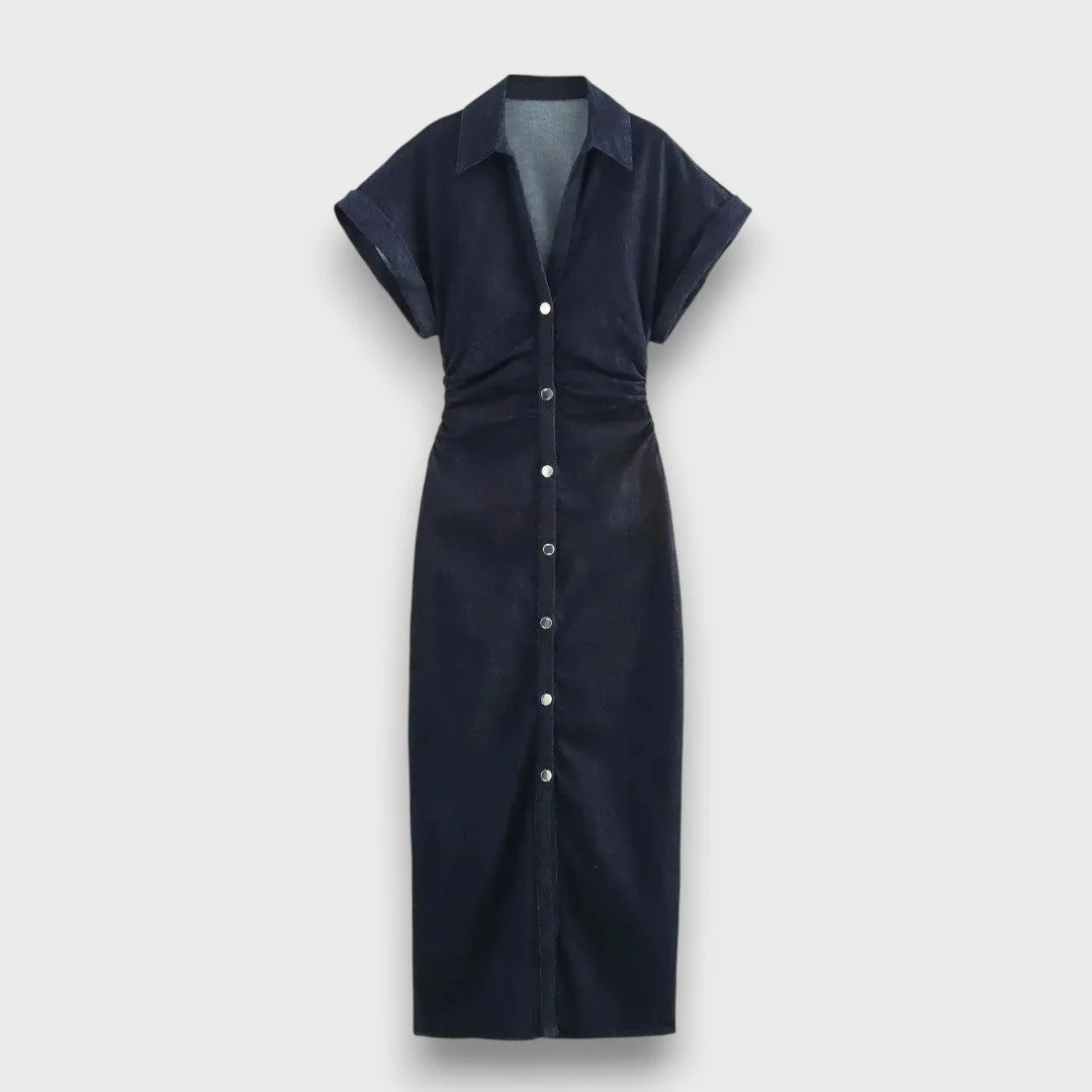 Venera – Figurnahes Hemdblusenkleid mit Knopfleiste - Image 3