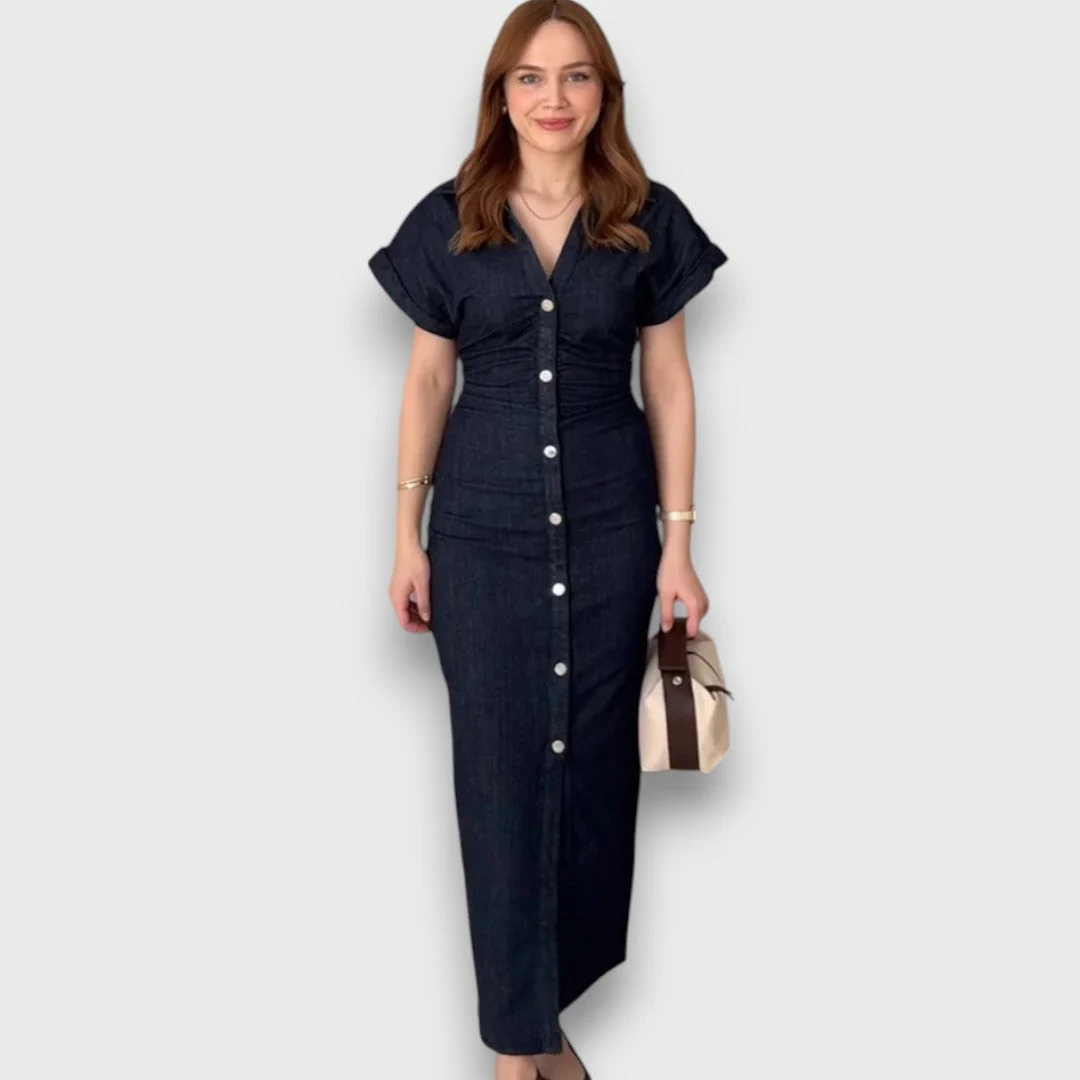 Venera – Figurnahes Hemdblusenkleid mit Knopfleiste - Image 7