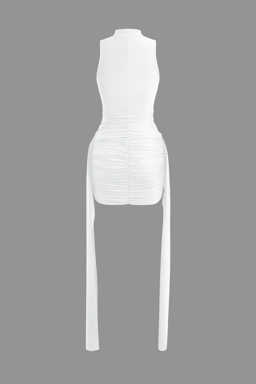 Vera | Elegantes High-Neck Bodycon Minikleid mit Drapierung - Image 7