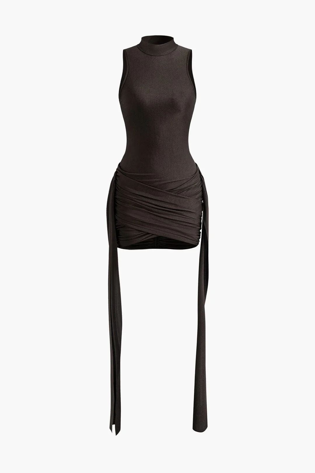 Vera | Elegantes High-Neck Bodycon Minikleid mit Drapierung - Image 8
