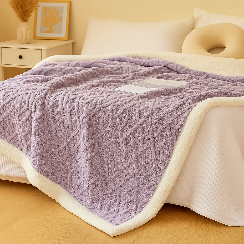 Verdickte doppelseitige Fleece-Bettdecke - Image 5