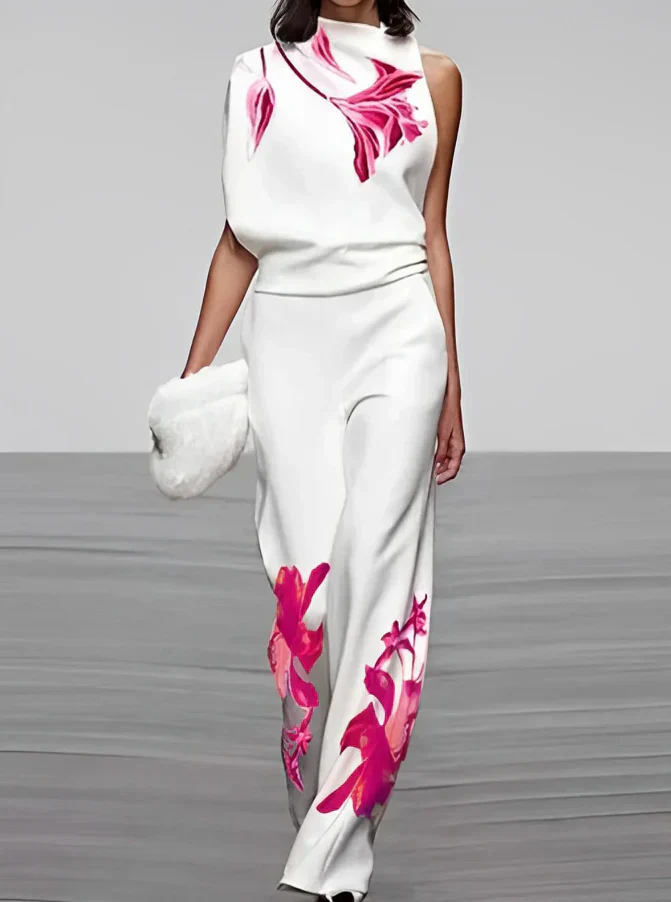 Veronique – Minimalistisches Asymmetrisches Top- und Hosen-Set - Image 3
