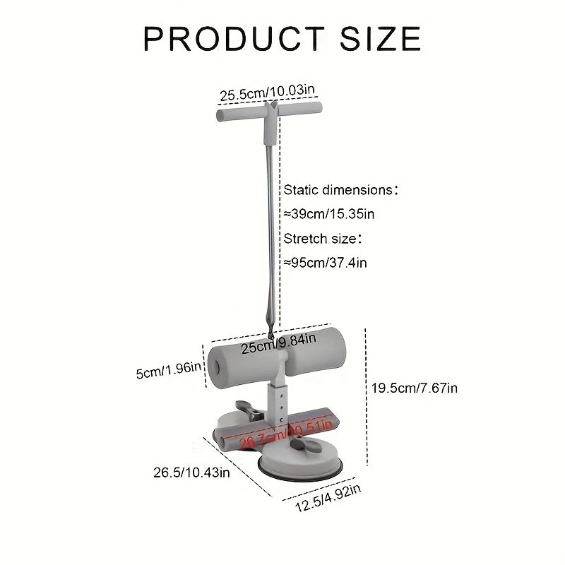 Verstellbarer Bauchmuskeltrainer mit doppelten Saugnäpfen – ideal für Heimfitness und Core-Training - Image 5