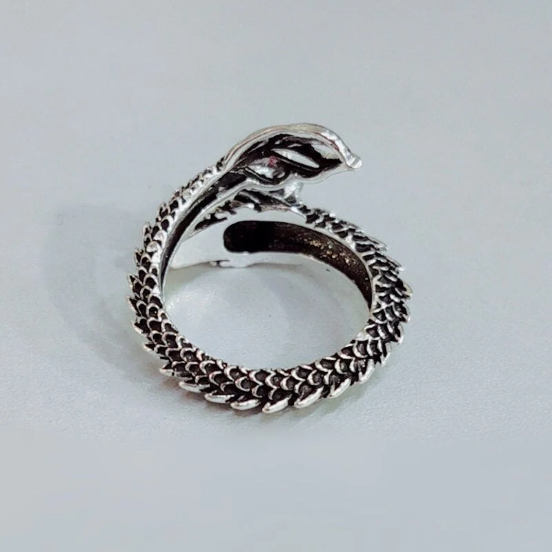 Verstellbarer Drachenring aus Silber - Image 2