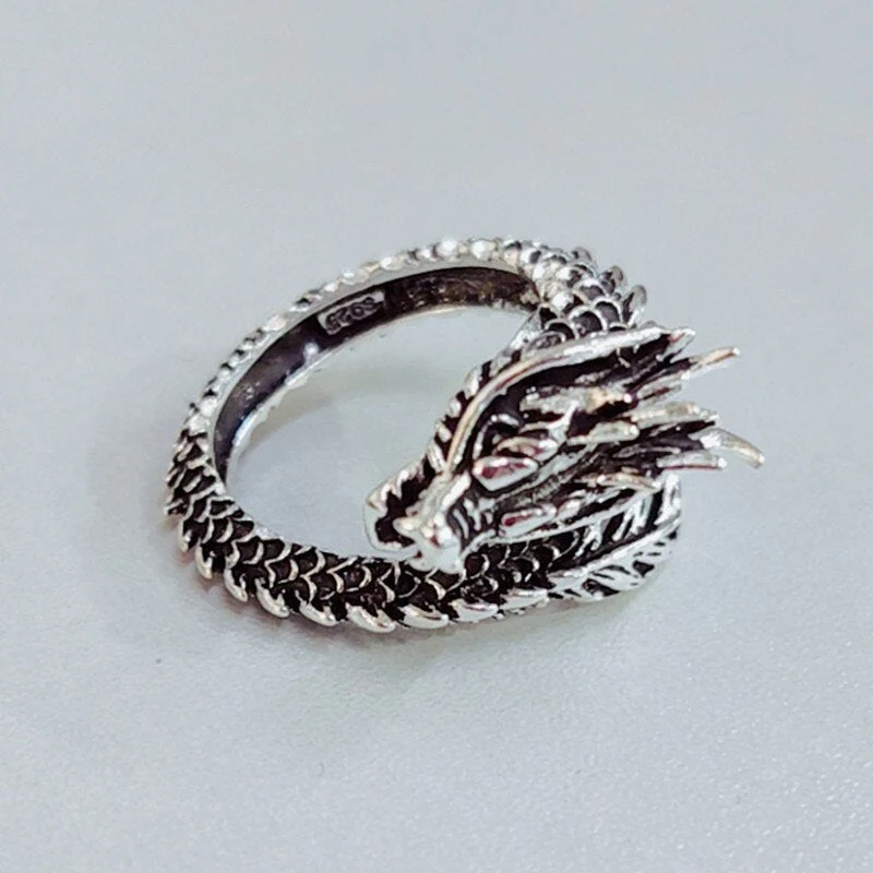 Verstellbarer Drachenring aus Silber - Image 4