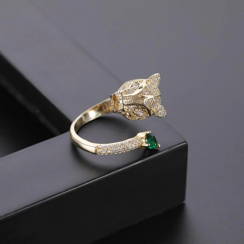 Verstellbarer Leopardenring mit Zirkonia-Finish - Image 2