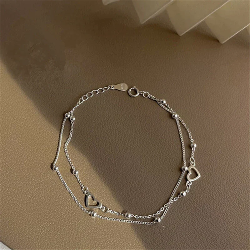 Verstellbares Herz-Armband aus Silber - Image 2