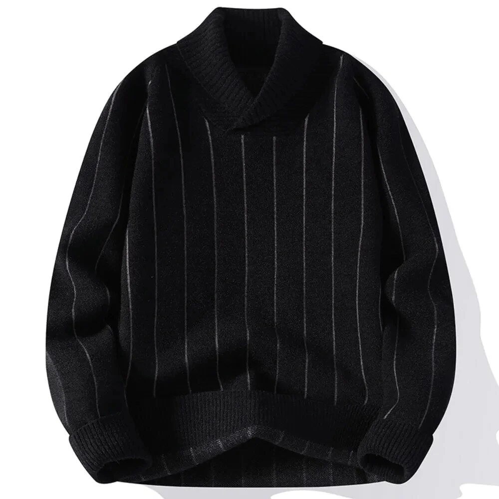 Vertikal gestreifter Freizeitpulli für Herren - Image 2