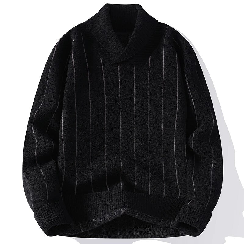 Vertikal gestreifter Freizeitpulli für Herren - Image 4