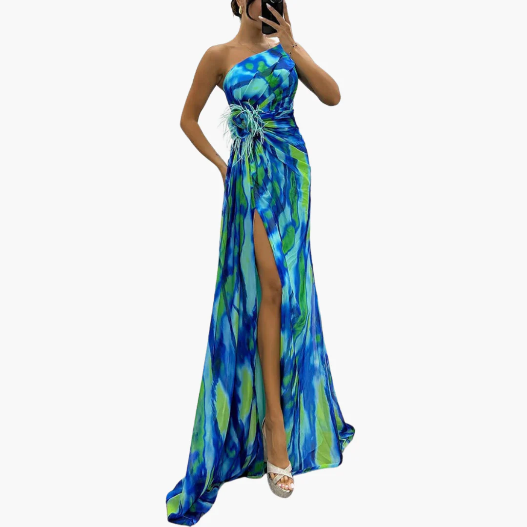 Vibrantes Maxi-Kleid für Frauen - Farbenfrohes Design - Image 10