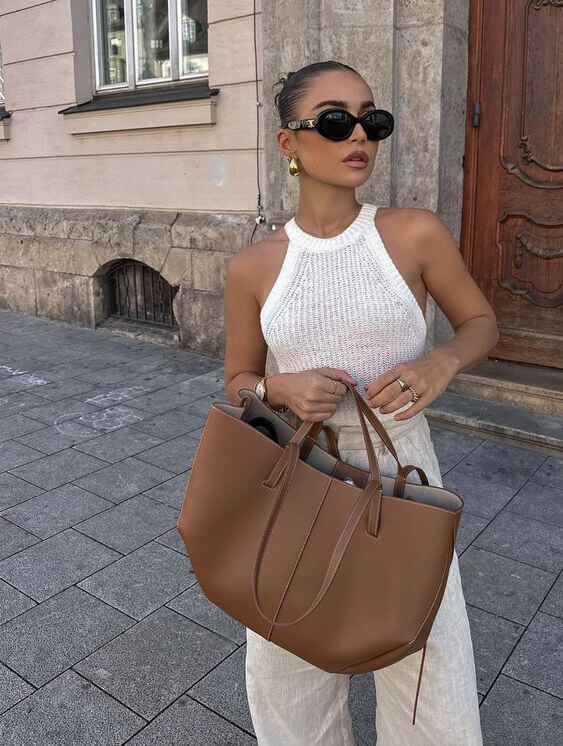 Vielseitige Damen-Einkaufstasche aus elegantem und strapazierfähigem Stoff - Image 5