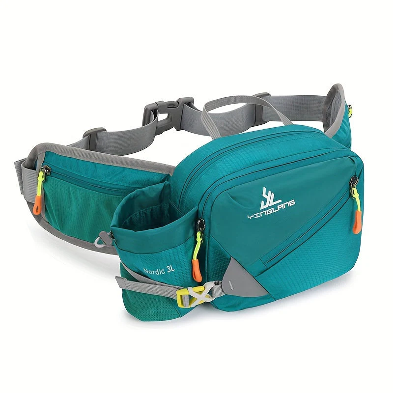 Vielseitige Laufgürteltasche mit Flaschenhalter – Strapazierfähiges Nylon mit Reißverschlüssen für Wanderungen und Marathonläufe. - Image 7