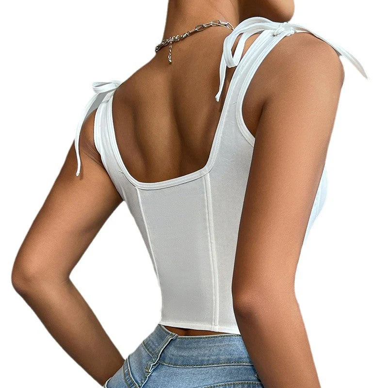 Viktoria- Damen Elegantes Korsett Top mit seitlicher Schnürung - Image 4