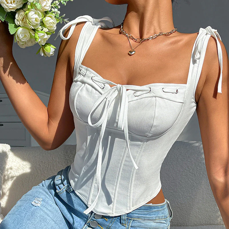 Viktoria- Damen Elegantes Korsett Top mit seitlicher Schnürung - Image 5