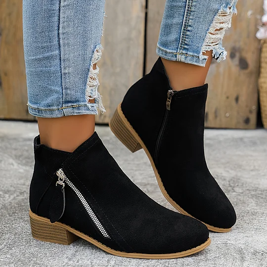 VINA – Orthopädische Lederstiefeletten Mit Reißverschluss - Image 3