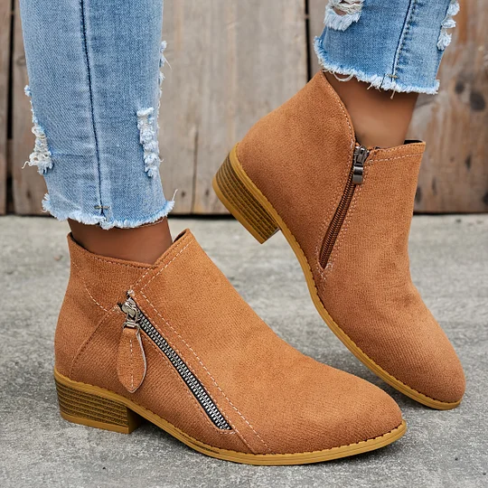 VINA – Orthopädische Lederstiefeletten Mit Reißverschluss - Image 5