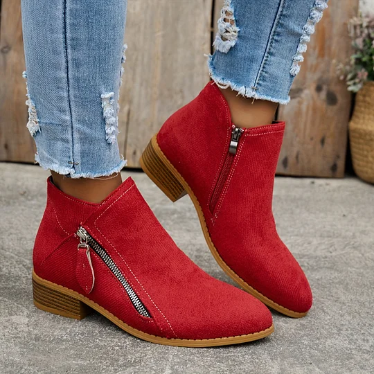 VINA – Orthopädische Lederstiefeletten Mit Reißverschluss - Image 6