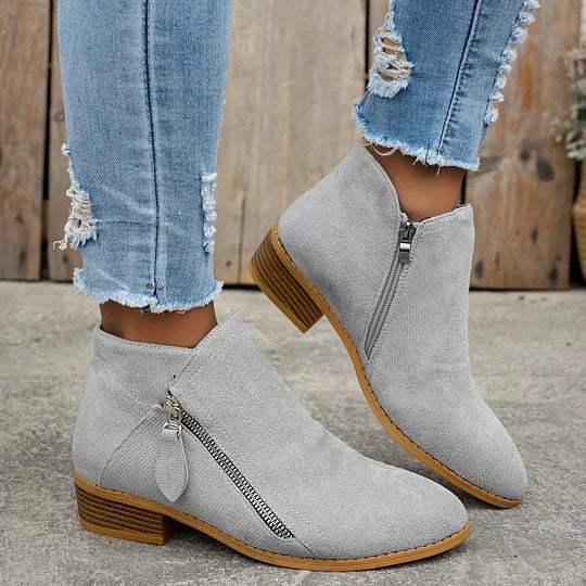 VINA – Orthopädische Lederstiefeletten Mit Reißverschluss - Image 7