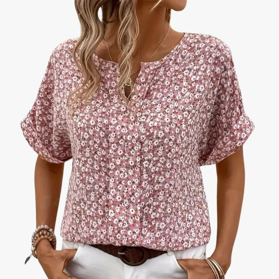 Vintage Blumenmuster Damen Bluse - Image 4
