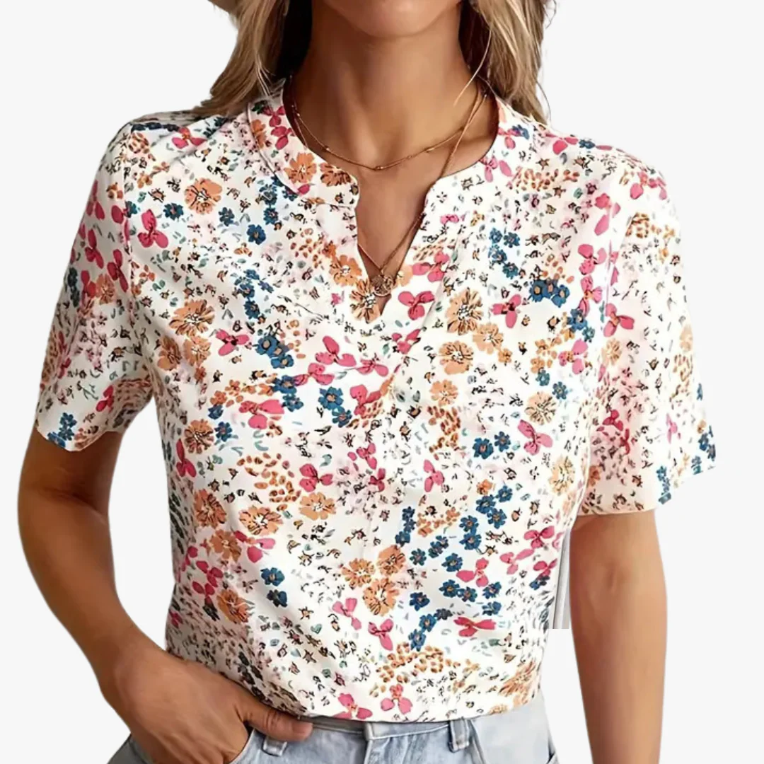 Vintage Blumenmuster Damen Bluse - Image 5