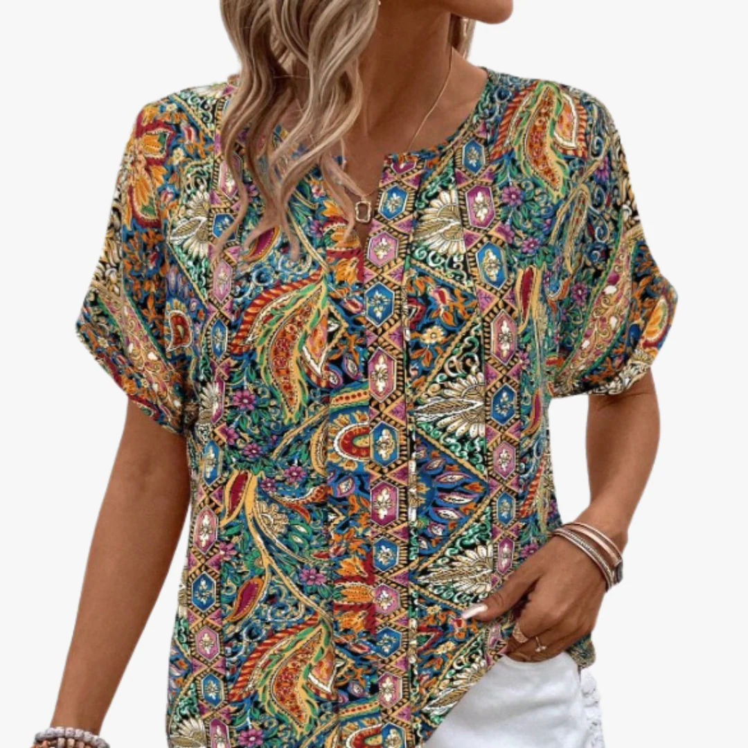 Vintage Blumenmuster Damen Bluse - Image 7