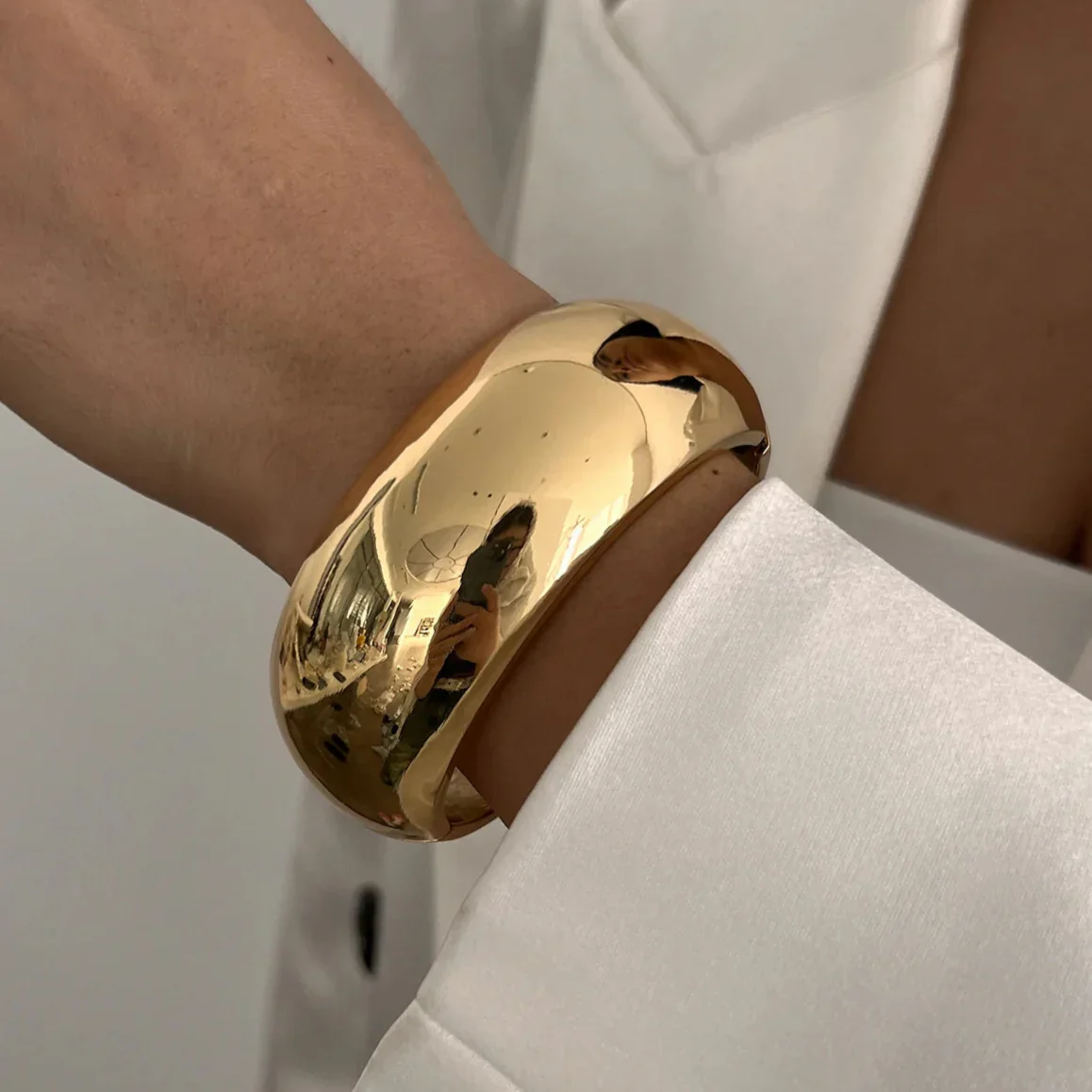 Vintage Chunky Damen Armreif Gold Modeschmuck - Image 10