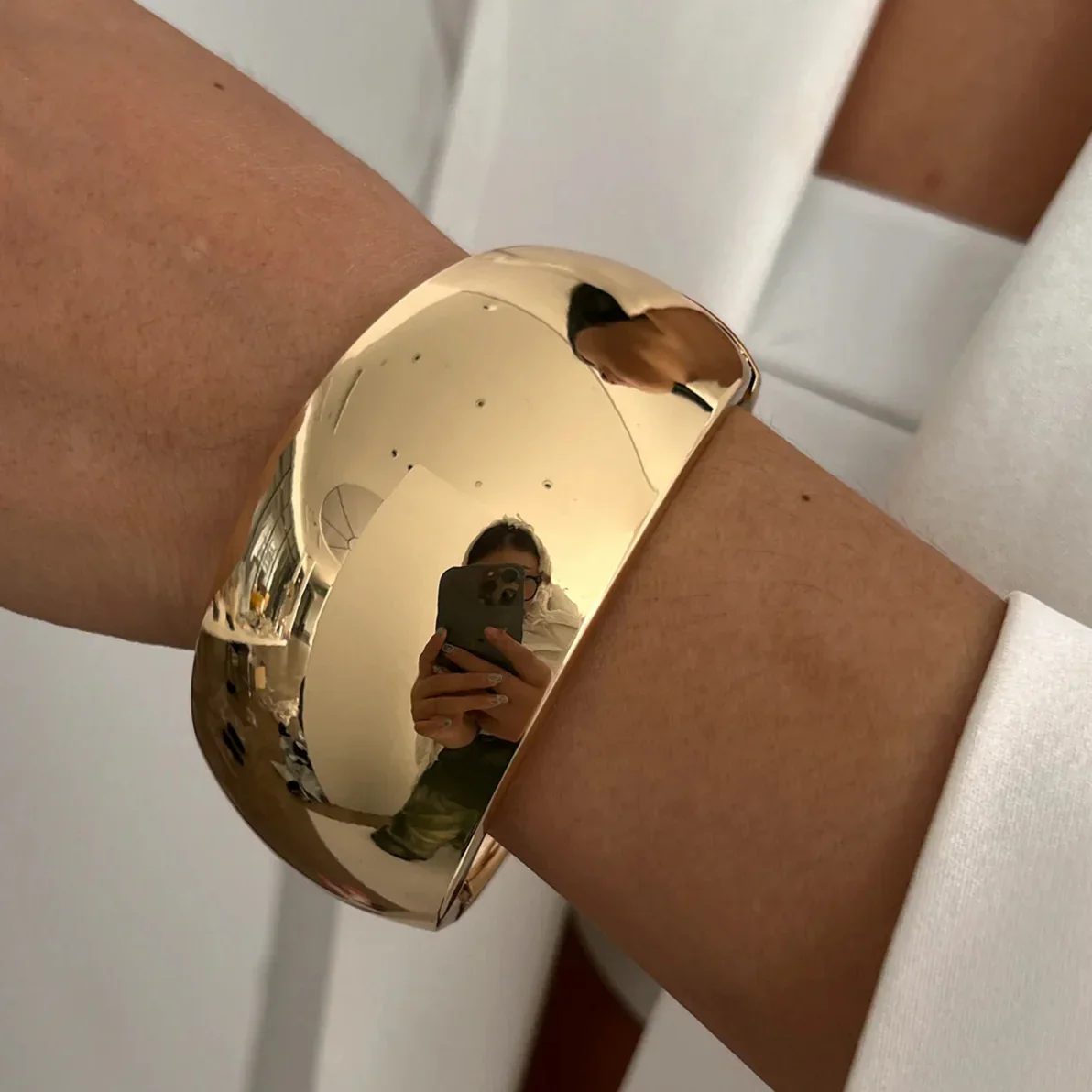 Vintage Chunky Damen Armreif Gold Modeschmuck - Image 13