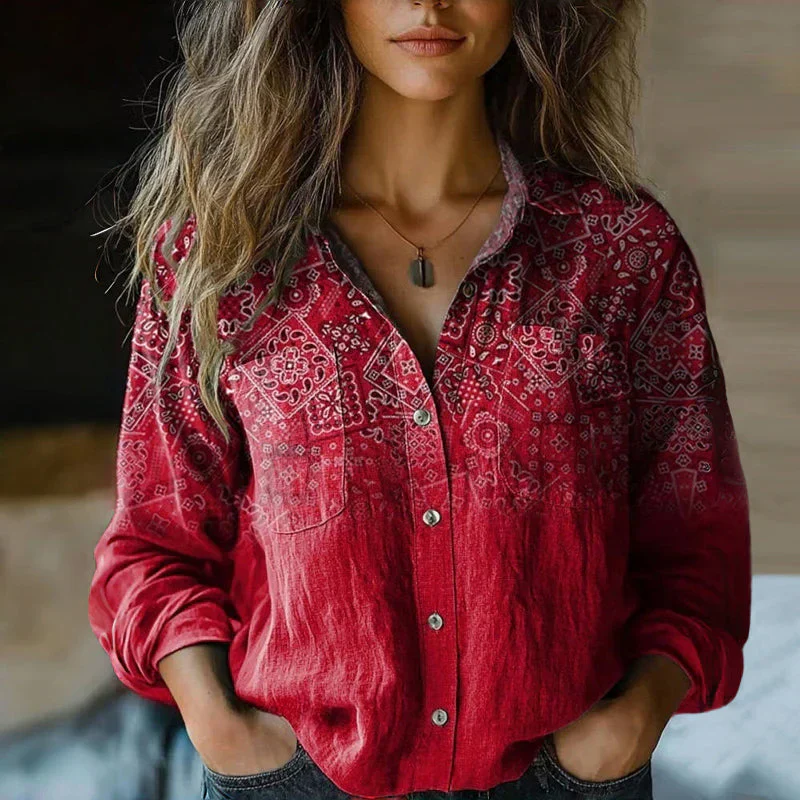Vintage Damen Bluse - Image 4