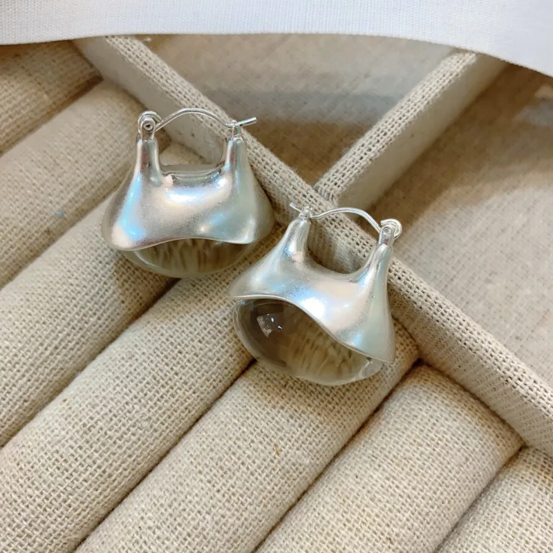 Vintage Damen Ohrringe Gold Silber Tropfen Hoop Design - Image 8