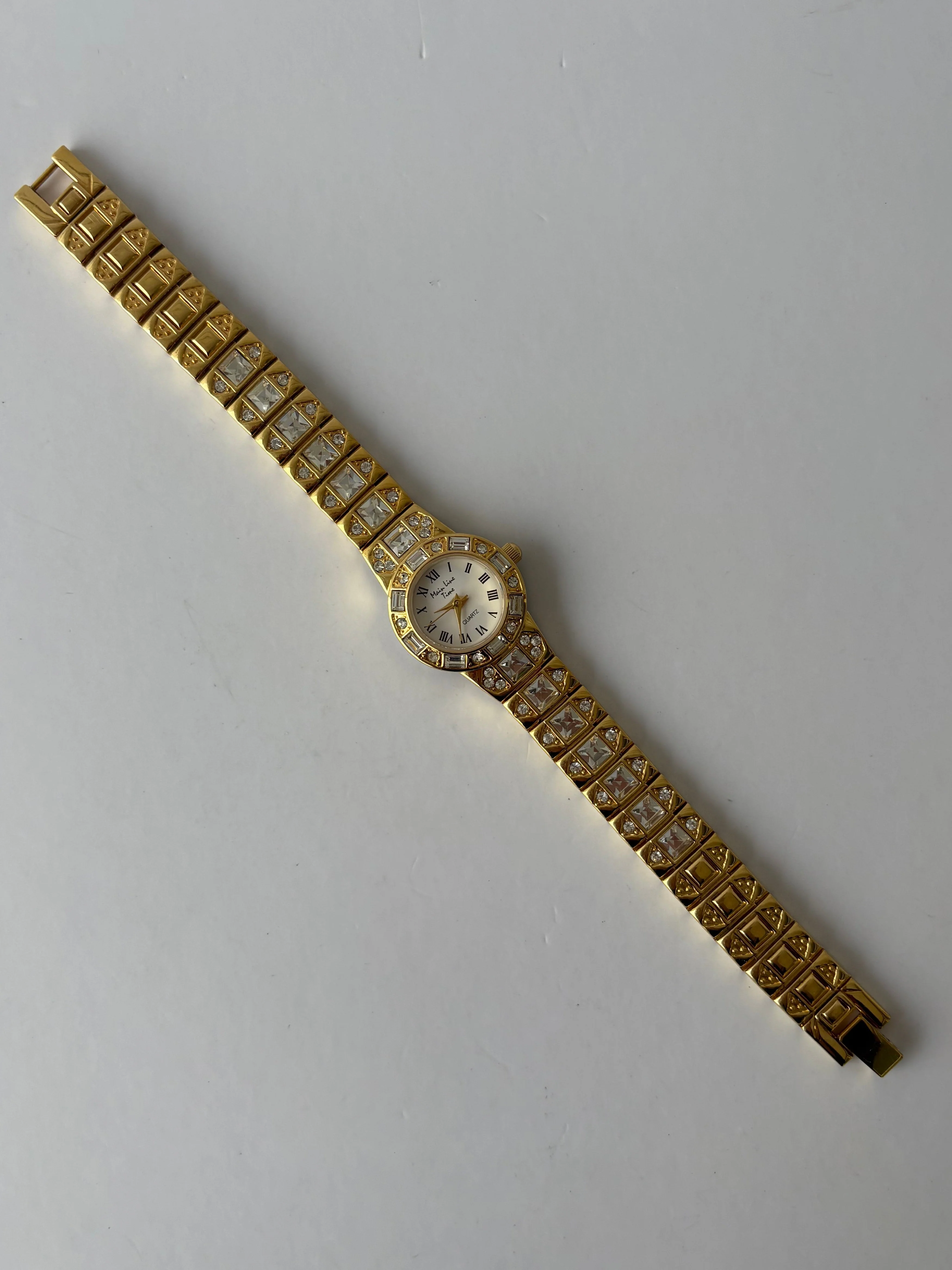 Vintage Gold Diamant Damen Armbanduhr - Image 2