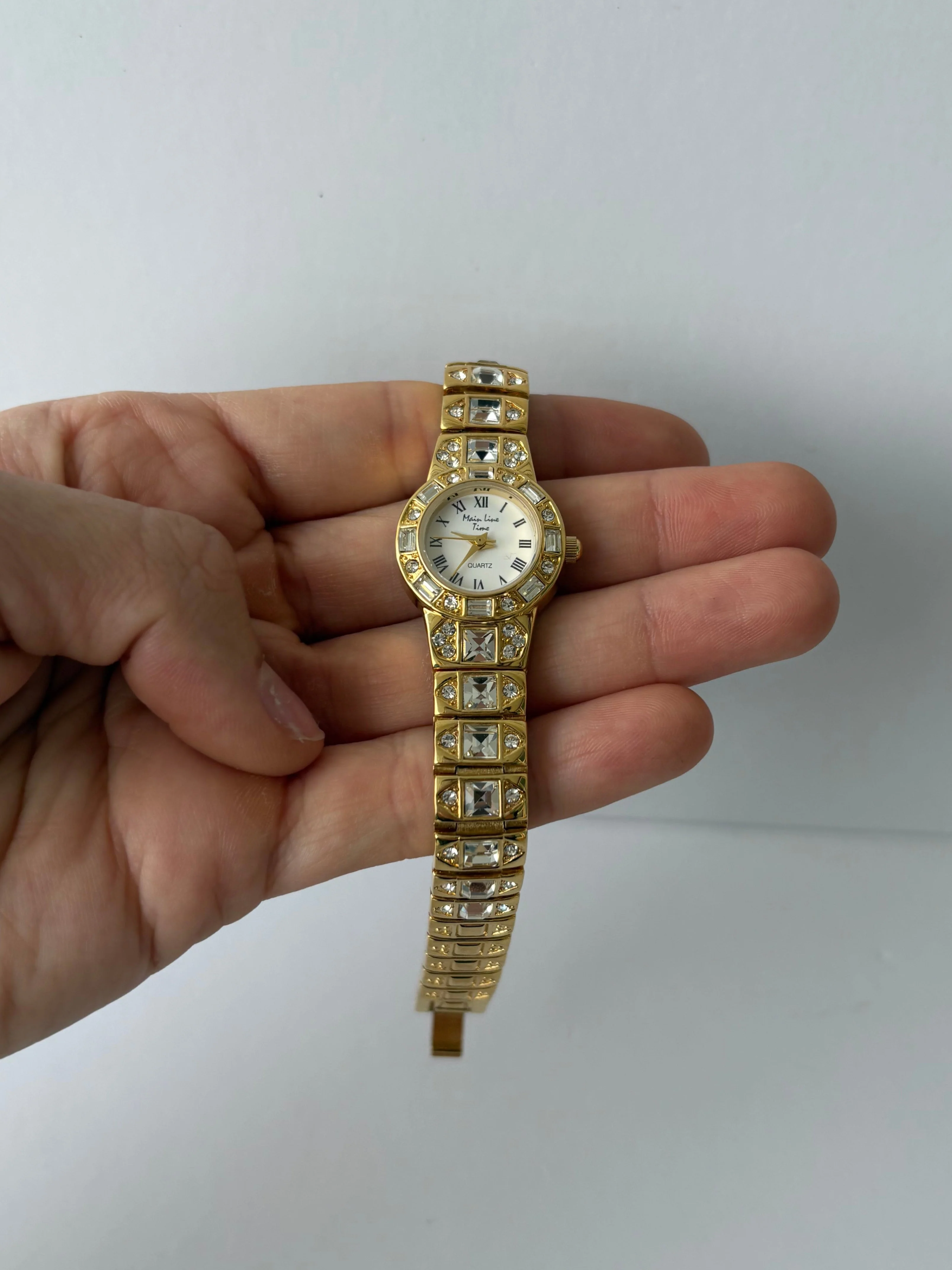 Vintage Gold Diamant Damen Armbanduhr - Image 4
