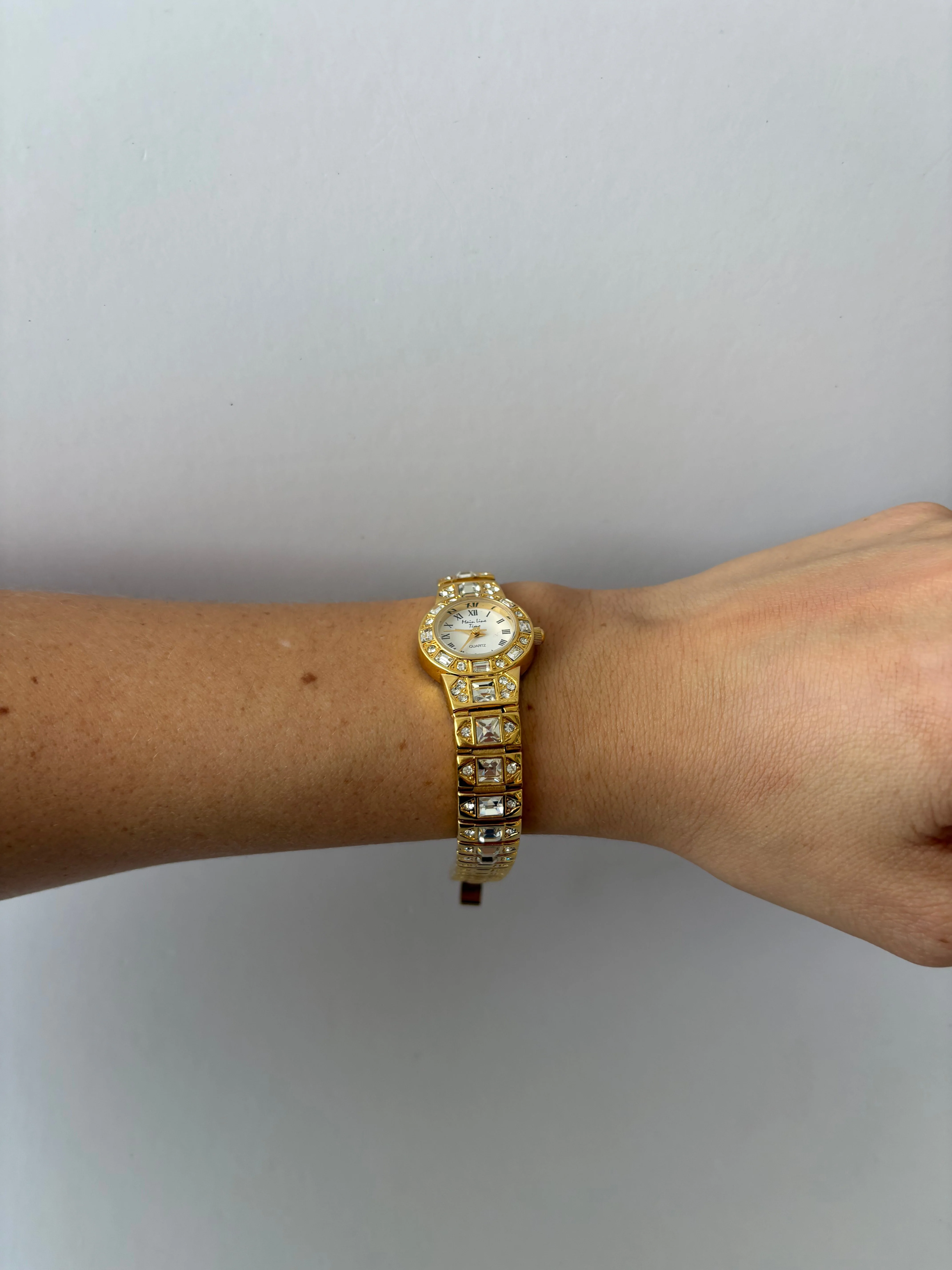 Vintage Gold Diamant Damen Armbanduhr - Image 6