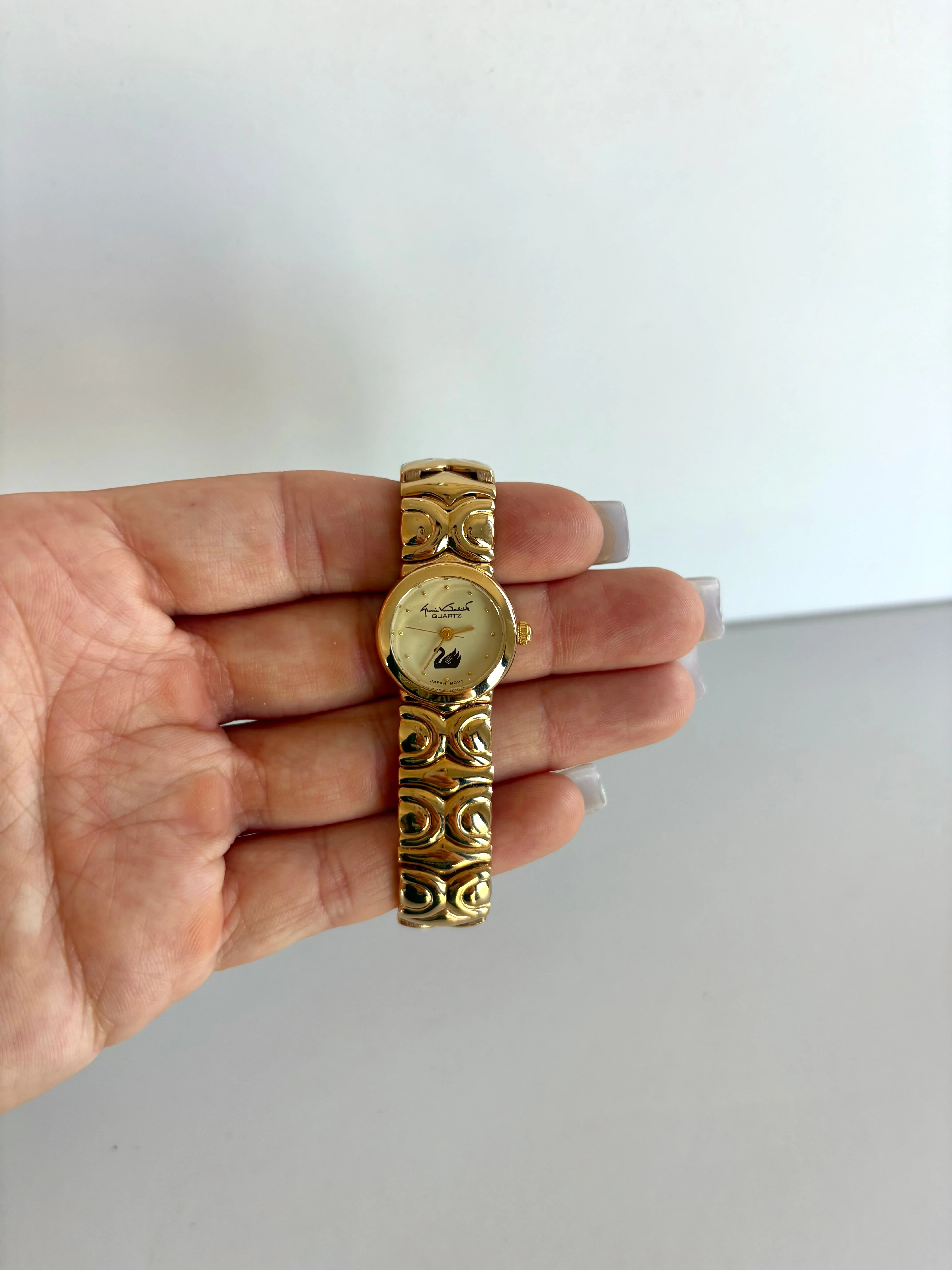 Vintage Gold Schwan Damen Armbanduhr - Image 2