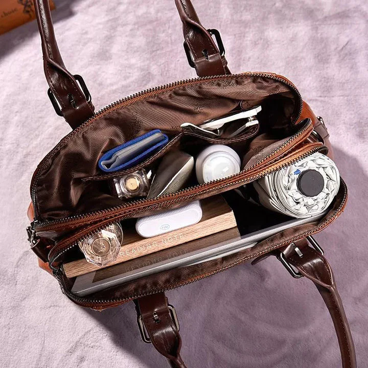 Vintage-Handtasche für Damen – Zeitlose Eleganz – Leder - Image 4
