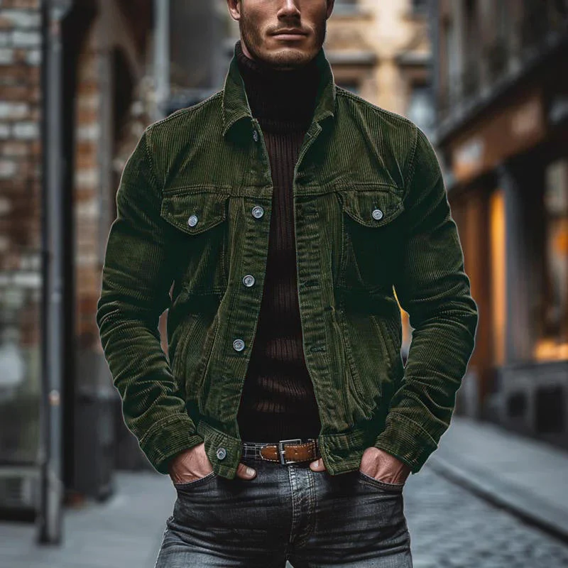 Vintage-Jacke mit Mehreren Brusttaschen für Herren - Image 2