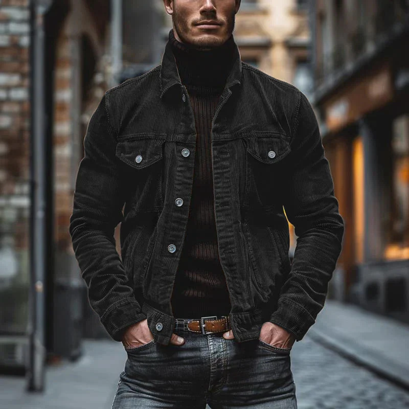 Vintage-Jacke mit Mehreren Brusttaschen für Herren - Image 4