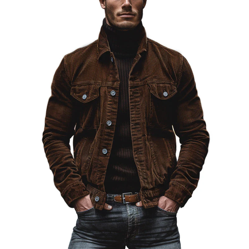 Vintage-Jacke mit Mehreren Brusttaschen für Herren - Image 6