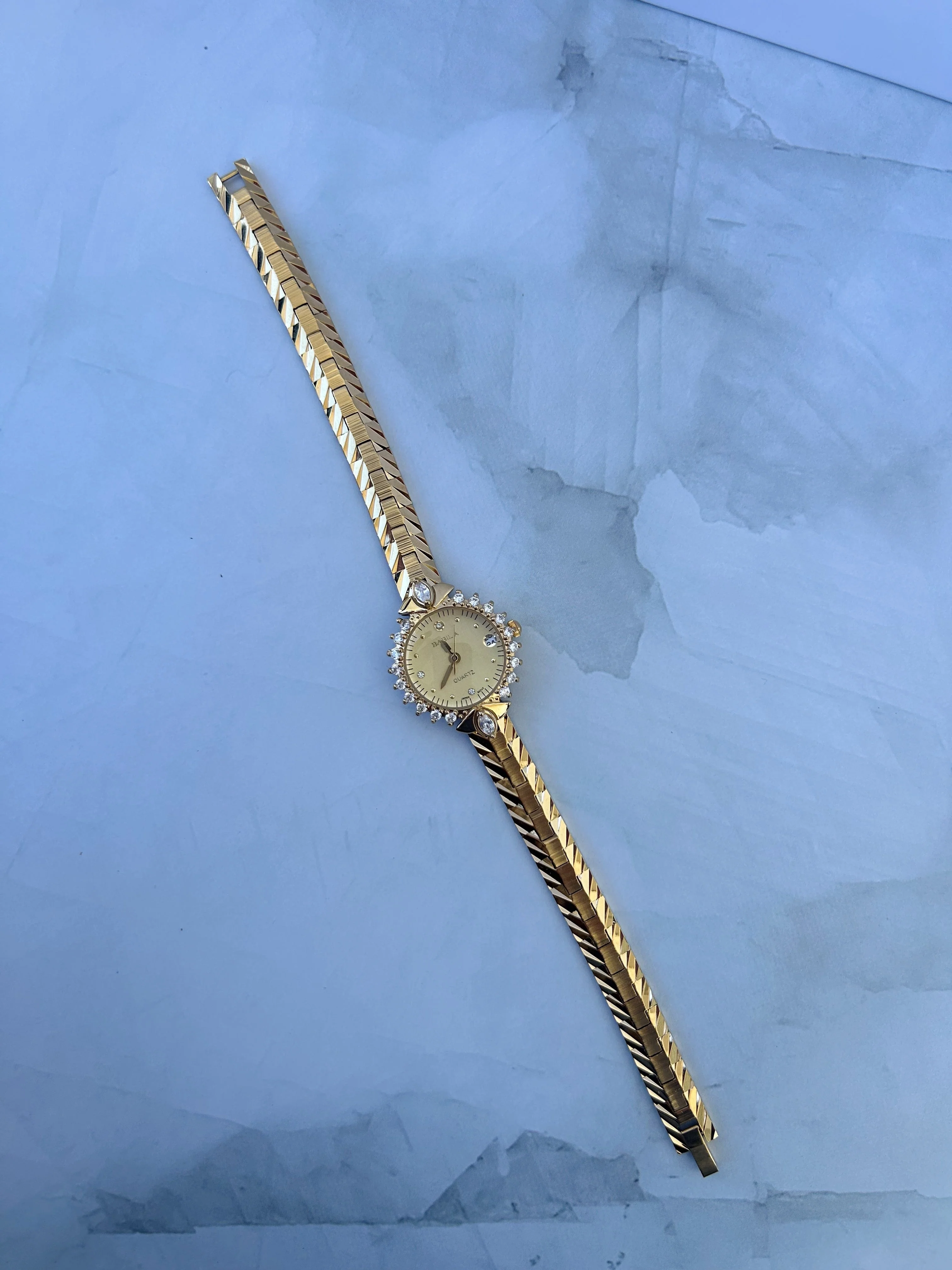 Vintage Messing Runde Damen Armbanduhr - Image 2