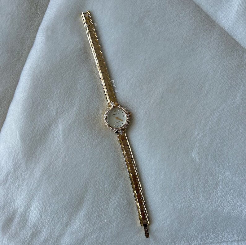 Vintage Messing Runde Damen Armbanduhr - Image 5
