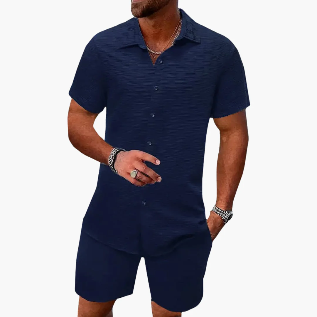 Vintage Polo-Shorts-Set für Herren - Sommerliches Outfit - Image 2