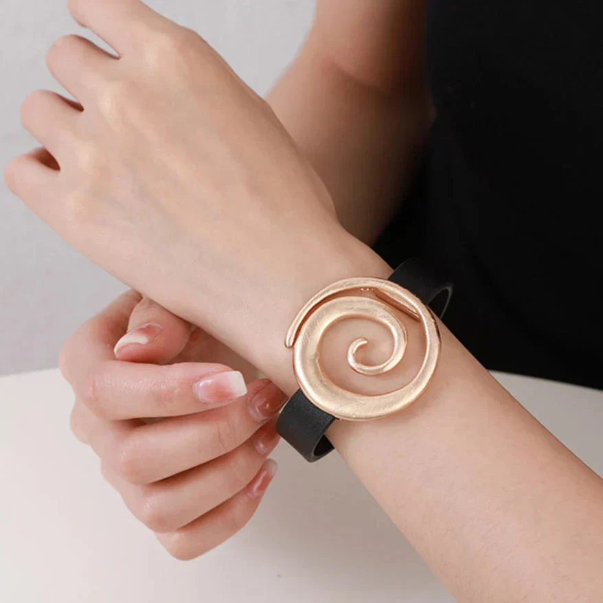Vintage Retro Damen Armreif mit Magnetverschluss Gold - Image 4
