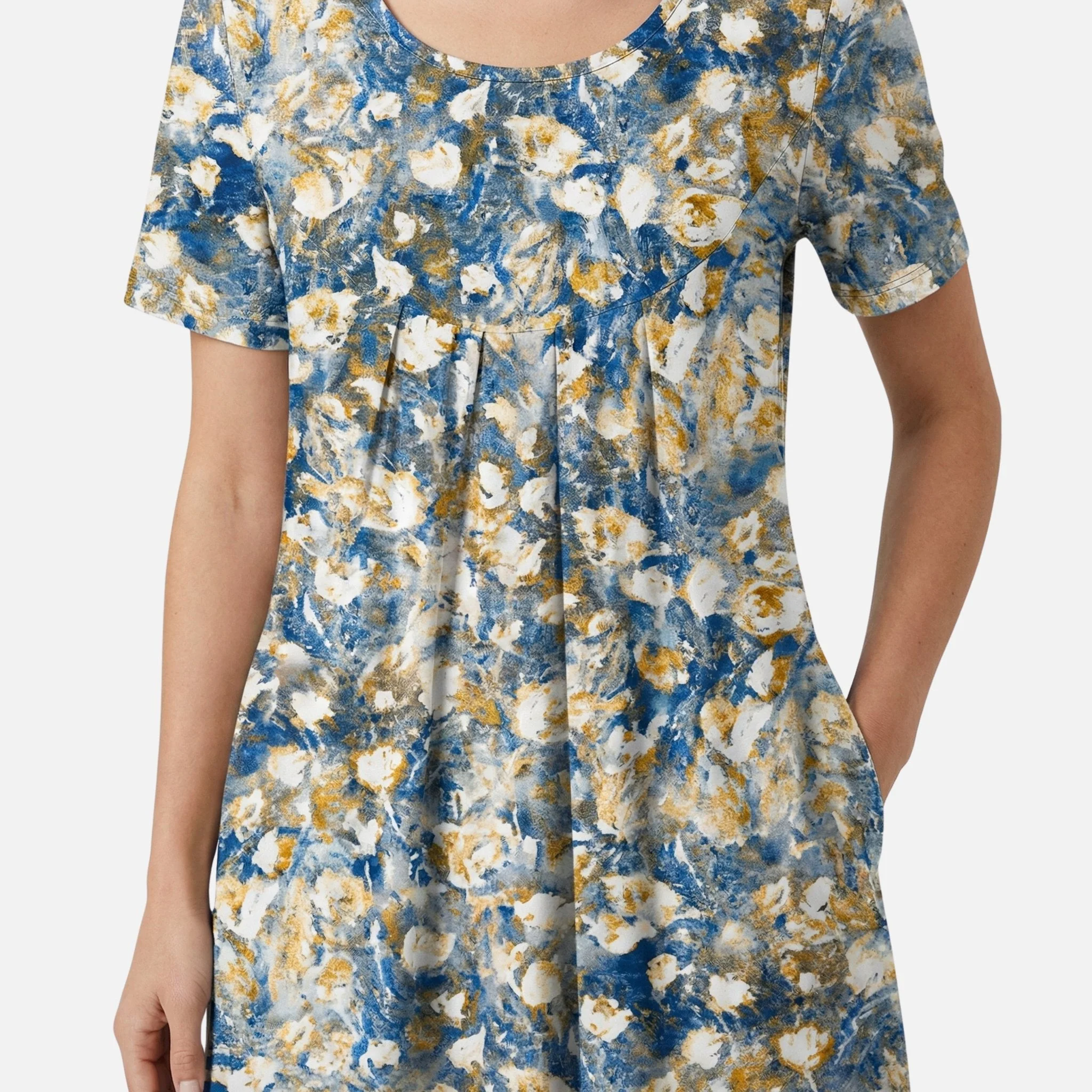 Käthe | Damen Viskose Midikleid Bindegürtel – Viskose Midi Tailliert Gürtel - Image 3