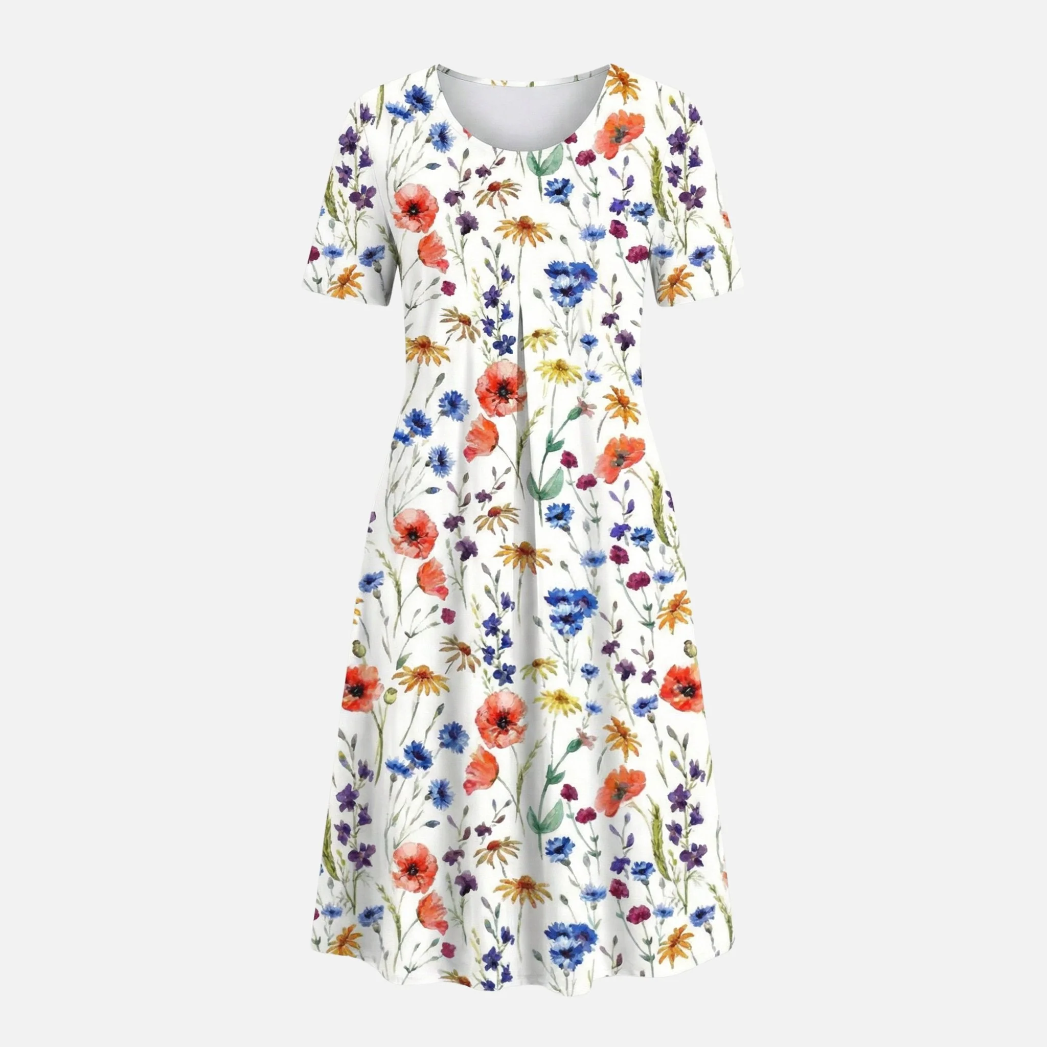 Käthe | Damen Viskose Midikleid Bindegürtel – Viskose Midi Tailliert Gürtel - Image 7