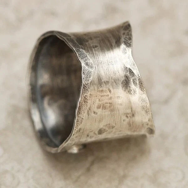 Vogel Blume Breite Band Ring - Image 2